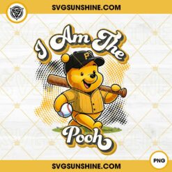 Winnie The Pooh Pittsburgh Pirates Baseball PNG Design File
