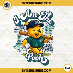 Winnie The Pooh Seattle Mariners Baseball PNG Design File