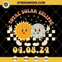Sun And Moon Total Solar Eclipse 2024 SVG, Solar Eclipse 2024 SVG