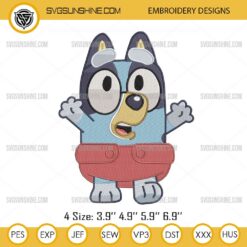 Baby Bluey Embroidery Designs, Bluey Embroidery Design Files
