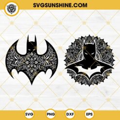 Batman Mandala Bundle SVG, Superhero Batman SVG