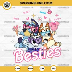 Besties Bluey Friends SVG, Disney Bluey Bingo And Muffin SVG