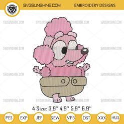 Bluey Coco Embroidery Design, Cute Baby Coco Embroidery Files