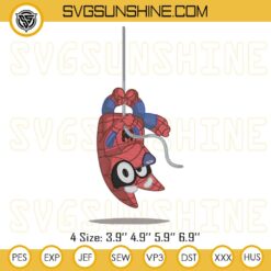 Bluey Spiderman Embroidery Designs
