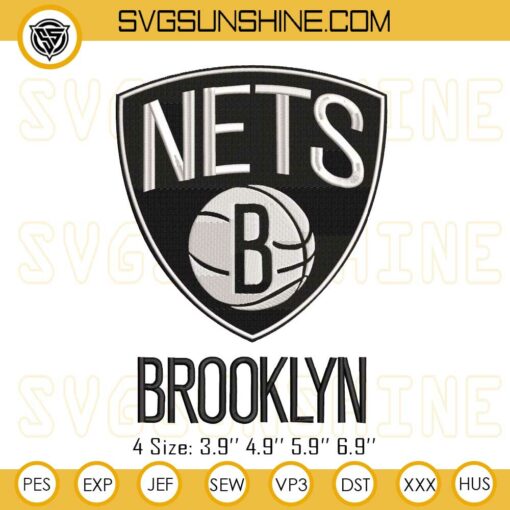 Brooklyn Nets Logo Embroidery Design