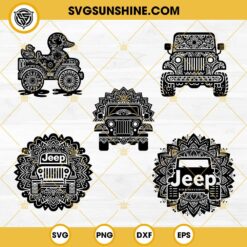 Mandala Jeep SVG 3 Designs, Jeep SVG Files