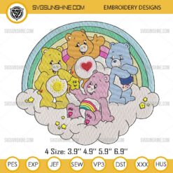 Cheer Bear Care Bear Machine Embroidery Design File