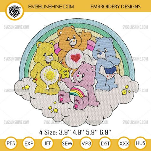 Care Bears Friends Machine Embroidery Designs