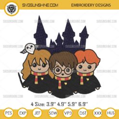 Wizard Books Embroidery Design, Harry Potter Machine Embroidery Digital File
