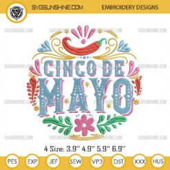 Let’s Fiesta Embroidery Files, Cinco De Mayo Embroidery Designs