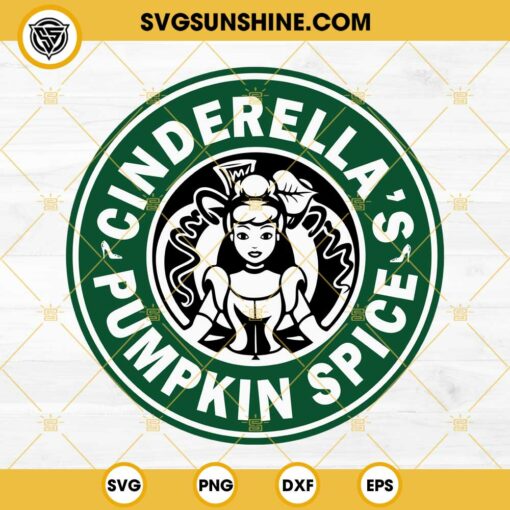 Cinderella’s Pumkin Spice Starbucks SVG, Disney Cinderella SVG Files