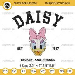 Daisy Duck Embroidery Design Files
