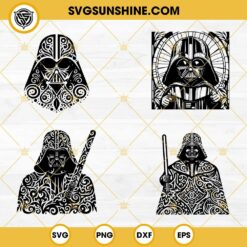 Mandala Star Wars Characters SVG, Star Wars Silhouette SVG
