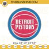 Detroit Pistons Logo Embroidery Design