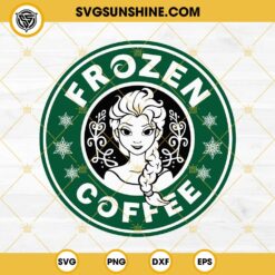 Disney Frozen Elsa Coffee Starbucks SVG, Starbucks Logo Disney Princess SVG
