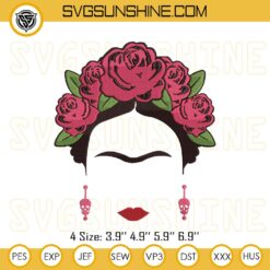 Frida Kahlo Embroidery Designs, Frida Kahlo Mexican Artist Embroidery Files
