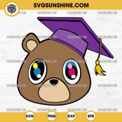 Kanye Teddy Bear Graduation Cap SVG, Kanye Teddy Bear Senior SVG