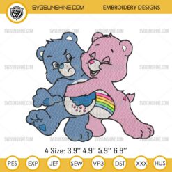Grumpy Bear And Cheer Bear Embroidery Designs, Care Bears Embroidery Design Files