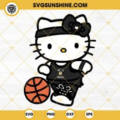 Hello Kitty Brooklyn Nets SVG, Hello Kitty Basketball SVG PNG DXF EPS