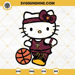 Hello Kitty Cleveland Cavaliers SVG, Hello Kitty Basketball SVG PNG DXF EPS