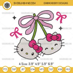 Hello Kitty Coquette Cherry Embroidery Designs