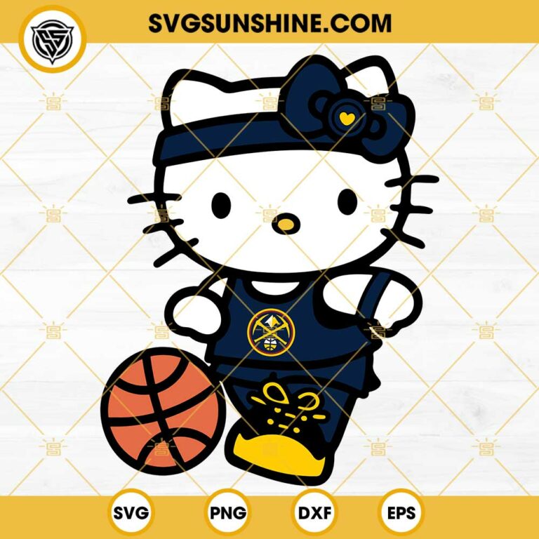 Hello Kitty Denver Nuggets SVG, Hello Kitty Basketball SVG PNG DXF EPS