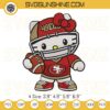Hello Kitty Football San Francisco 49ers Embroidery Design