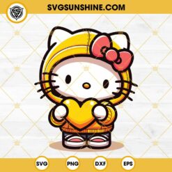Hello Kitty Hoodie SVG, Yellow Kitty Heart SVG