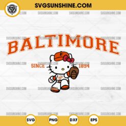 Hello Kitty MLB Detroit Tigers SVG PNG DXF EPS