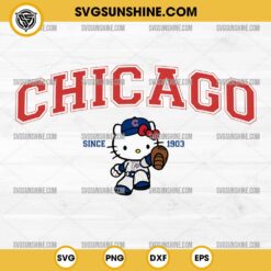 Hello Kitty MLB Chicago Cubs SVG PNG DXF EPS