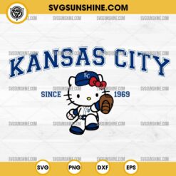 Hello Kitty MLB Kansas City Royals SVG PNG DXF EPS