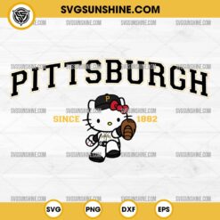 Hello Kitty MLB Pittsburgh Pirates SVG PNG DXF EPS