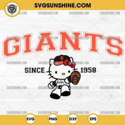 Hello Kitty MLB San Francisco Giants SVG PNG DXF EPS