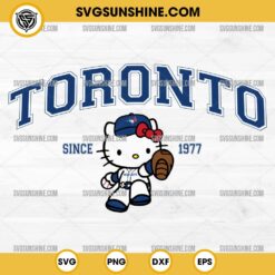 Hello Kitty MLB Toronto Blue Jays SVG PNG DXF EPS