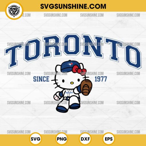 Hello Kitty MLB Toronto Blue Jays SVG PNG DXF EPS