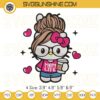 Hello Kitty Mom Life Embroidery Design, Hello Kitty Mother's Day Embroidery files