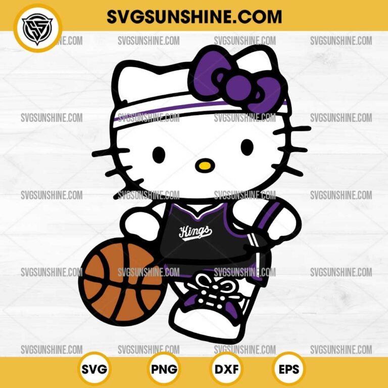 Hello Kitty Sacramento Kings SVG, Hello Kitty Basketball SVG PNG Cut Files