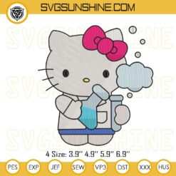 Hello Kitty Scientist Embroidery Design Files