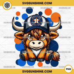 Highland Cow Houston Astros PNG File