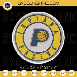 Indiana Pacers Logo Embroidery Design