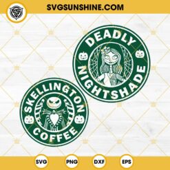 Skellington Coffee SVG, Jack Skellington Starbucks SVG