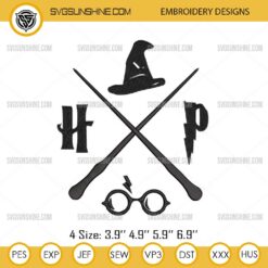 Gryffindor Embroidery Files, Wizardry House Machine Embroidery Designs