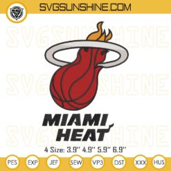 Miami Heat Logo Embroidery Design