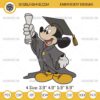 Mickey Graduation Embroidery Designs