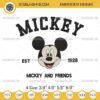 Mickey Mouse Embroidery Design, Mickey And Friends Embroidery Files