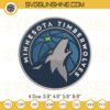 Minnesota Timberwolves Logo Embroidery Design