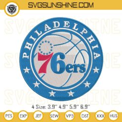 Philadelphia 76ers Logo Embroidery Design