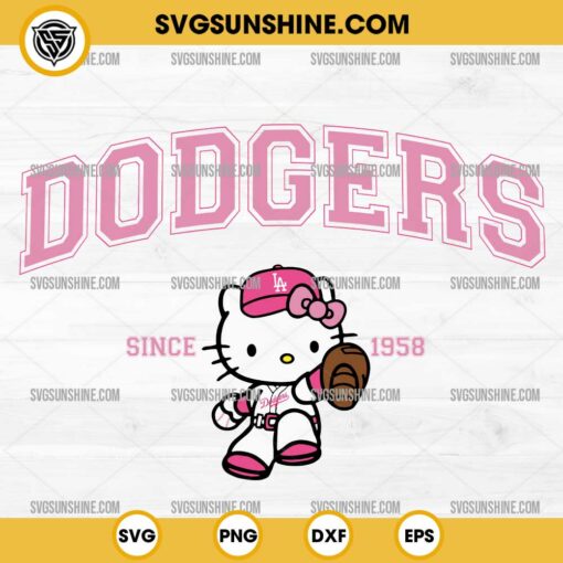 Hello Kitty MLB Washington Nationals SVG PNG DXF EPS