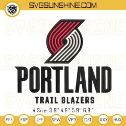 Portland Trail Blazers Logo Embroidery Design