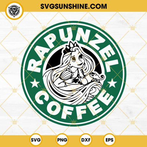 Rapunzel Coffee SVG, Disney Princess Starbucks SVG, Rapunzel Starbucks SVG